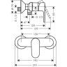 Hansgrohe Vernis Blend Смеситель для душа, однорычажный, цвет: матовый черный