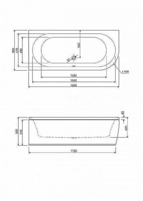 Акриловая ванна Cezares Metauro 180x80 L METAURO CORNER-180-80-40-L-W37 без гидромассажа