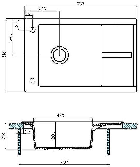 Кухонная мойка Aquaton Делия 78 1A715132DE240 Жемчуг Кухонная мойка Aquaton Делия 78 1A715132DE240 Жемчуг