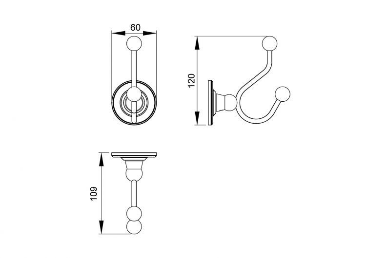 Вешалка Timo Nelson 160013/02 антик