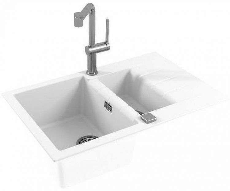 Кухонная мойка Alveus Granital Cadit 70 Arctic G11 790x500 1131357 Белая