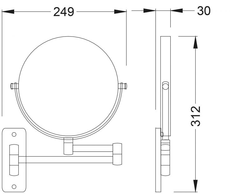 Зеркало Timo Nelson 150076/00 хром