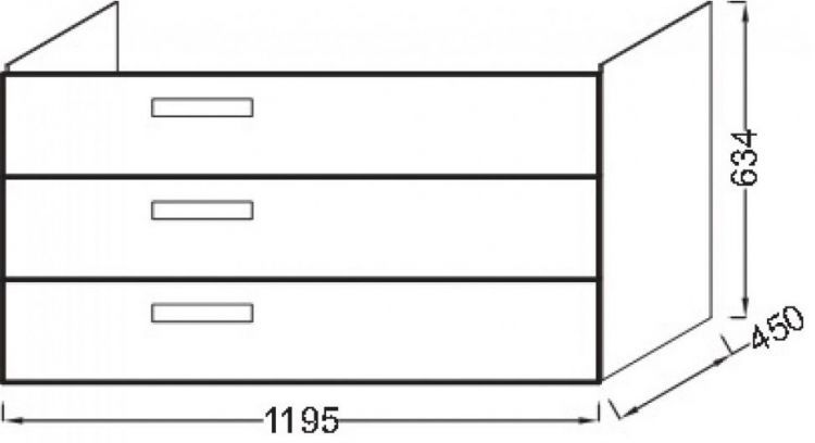 Тумба под раковину Jacob Delafon Rythmik 120 см EB1311-G80 светло-коричневый лак Тумба под раковину Jacob Delafon Rythmik 120 см EB1311-G80 светло-коричневый лак