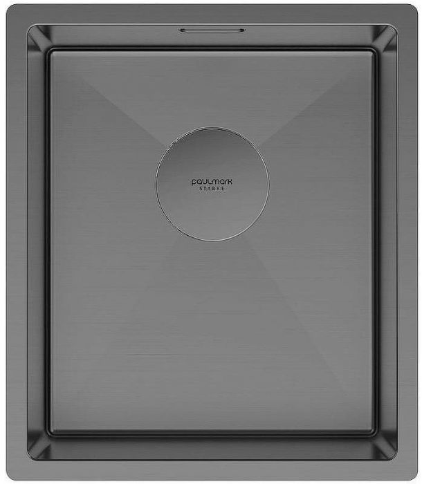Кухонная мойка Paulmark Next 38 Uni PM213844-GM Вороненая сталь