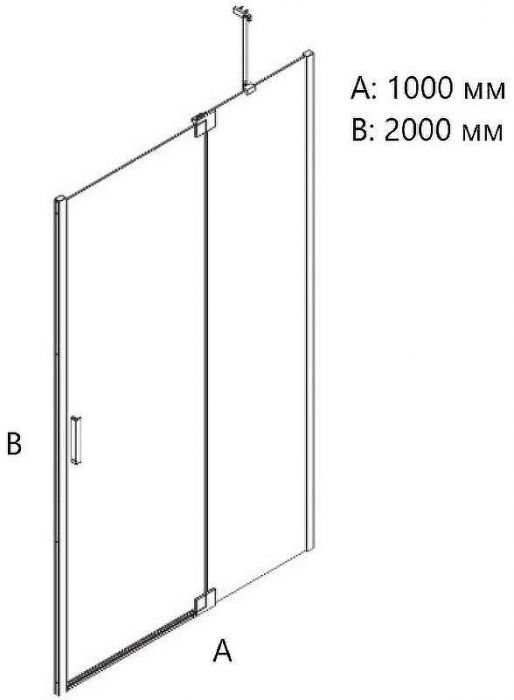 Душевая дверь Creto Tenta 100 123-WTW-100-C-CH-8 (260082) профиль Хром стекло прозрачное