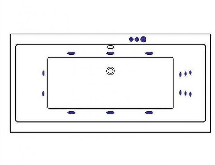 Акриловая ванна Excellent Pryzmat 190x90 WAEX.PRY19.SMART.CR с гидромассажем