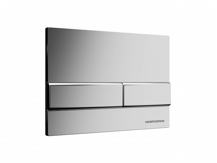 Система инсталляции для унитазов CERAMICANOVA Envision с кнопкой смыва Flat цвет хром матовый, креплениями CN1002M
