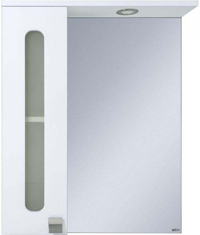 Зеркало со шкафом Misty Урал 60 L Э-Ура-04060-021Л с подсветкой Белое Зеркало со шкафом Misty Урал 60 L Э-Ура-04060-021Л с подсветкой Белое