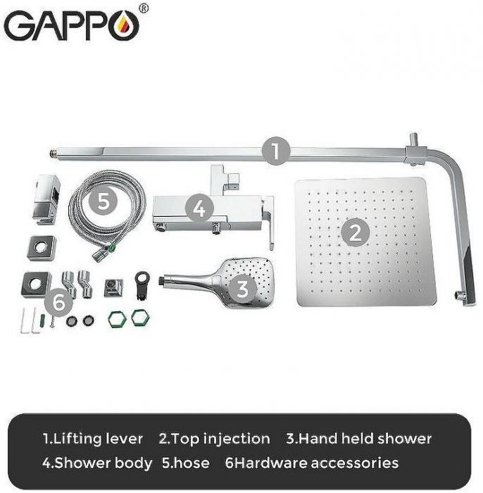 Душевая система Gappo G2418-1 Хром