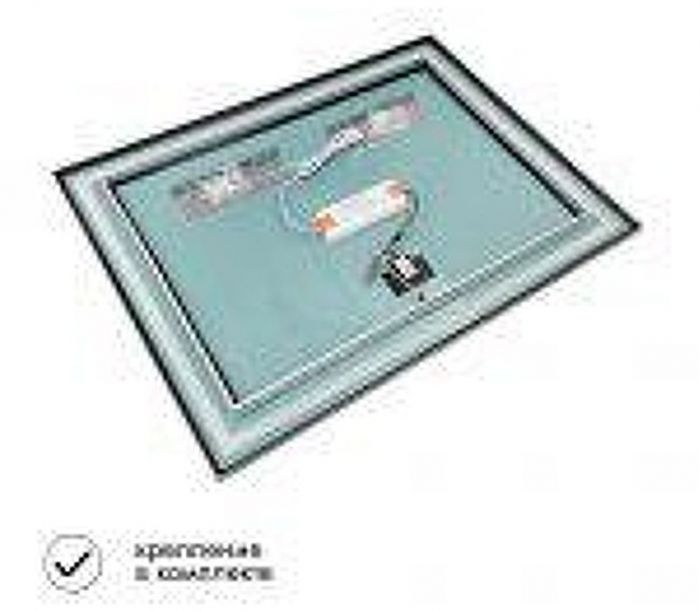 Зеркало Fixsen FX-2100B 80 с подсветкой цвет Черный с сенсорным выключателем и диммером