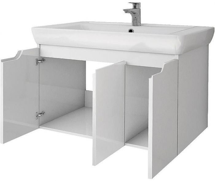 Тумба под раковину Dreja Q (D) 80 99.1003 подвесная Белая