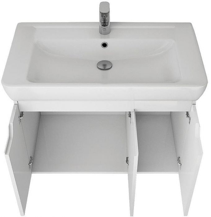 Тумба под раковину Dreja Q (D) 80 99.1003 подвесная Белая