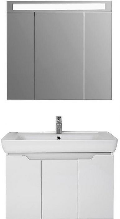 Тумба под раковину Dreja Q (D) 80 99.1003 подвесная Белая