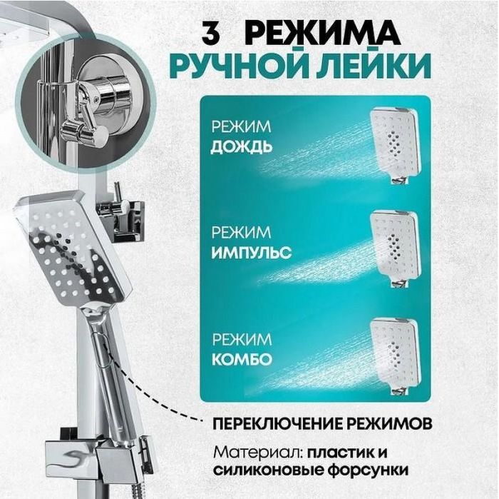 Душевая система Grocenberg GB7008WC Белая Хром