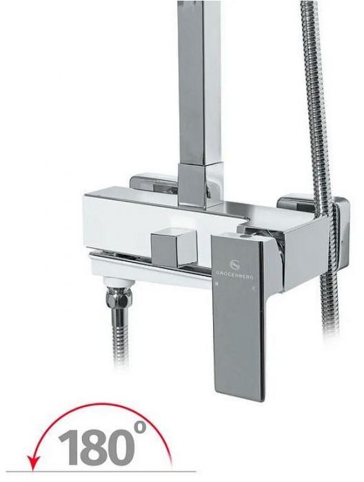 Душевая система Grocenberg GB7008WC Белая Хром