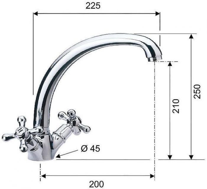 Смеситель для кухни Remer Liberty 43LI Хром