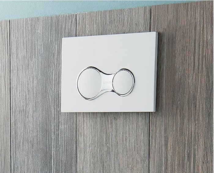 Комплект унитаза с инсталляцией Vitra Integra Round 9856B003-7205 с сиденьем Микролифт и клавишей смыва Хром глянцевый