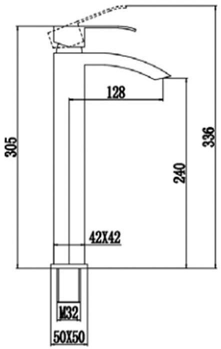 Смеситель для раковины Fmark FS8611C цвет Золото матовое