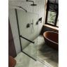 Душевая перегородка Maybah Glass MGD-737-6у 890x1950 в узком профиле Черный стекло сатиновое