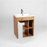 Тумба под раковину VIANT Бостон 60 VBOS60CO-T1STP подвесная Белая Дуб Вотан