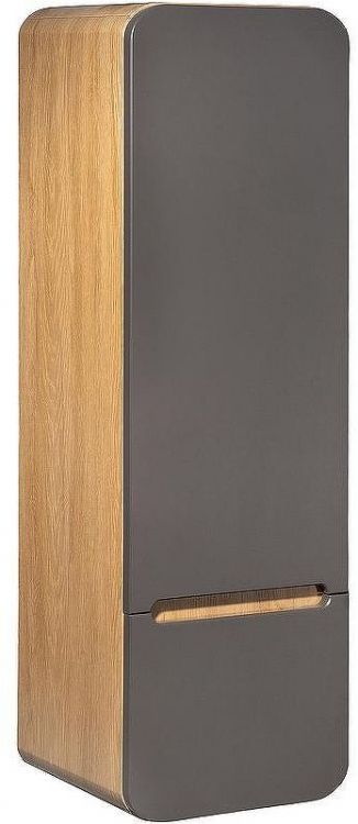 Шкаф пенал Runo Ницца 35 R 00-00002129 подвесной Дуб натуральный Графит