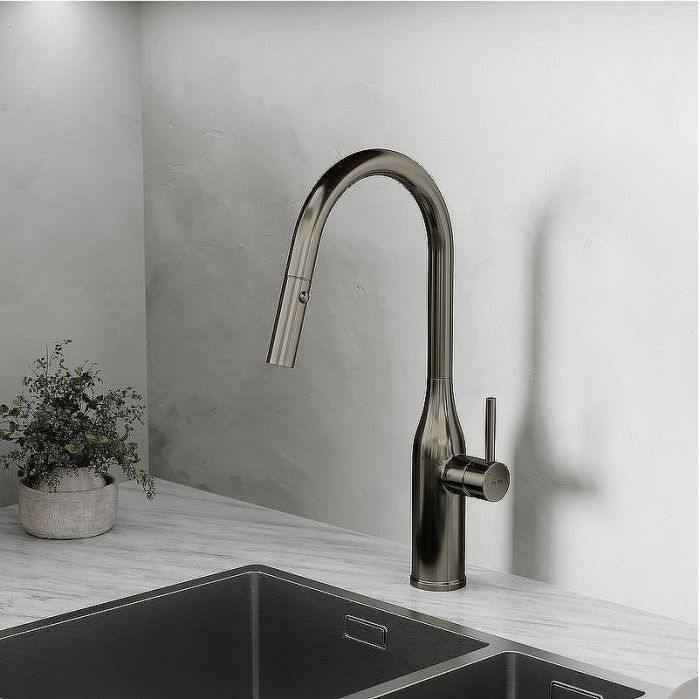 Смеситель для кухни Sancos Grand SC4002GG Вороненная сталь