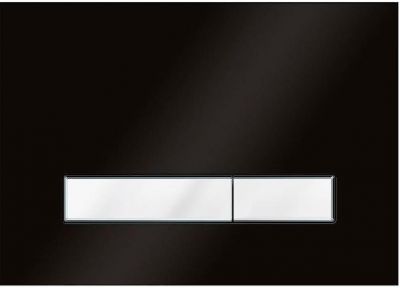 Клавиша смыва KK POL Vitrum Grande V1 SPP/122/0/K Черная глянцевая Белая глянцевая