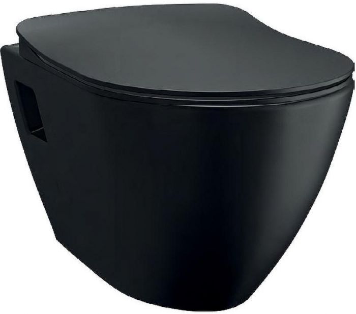 Унитаз биде Creavit Terra TP325-00SM00E-0000 подвесной Черный матовый без сиденья