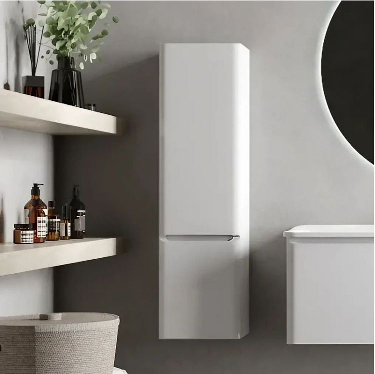 Шкаф пенал AQUAme S4 33 AQM9004WH подвесной цвет Белый глянцевый