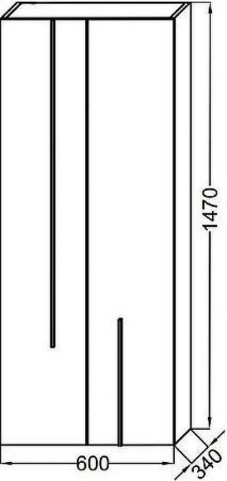 Шкаф пенал Jacob Delafon Nouvelle Vague 60 EB3048-E16 подвесной цвет Ореховое дерево
