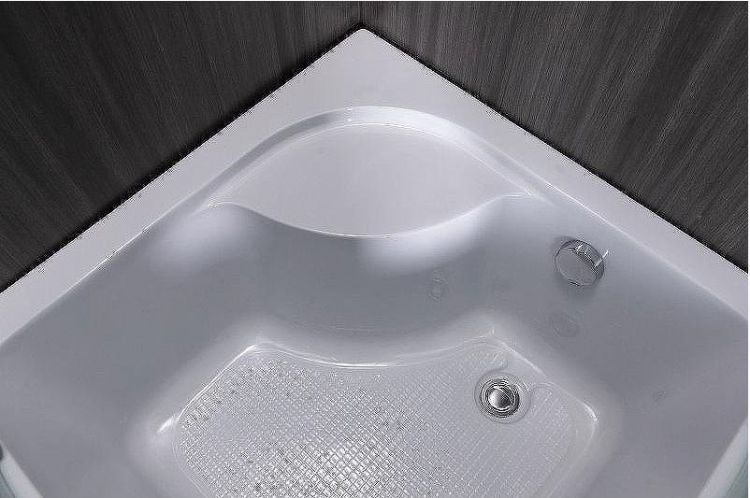 Душевой уголок Esbano ESR-8010 80x80 ESUGR8010 профиль Хром стекло рифленое