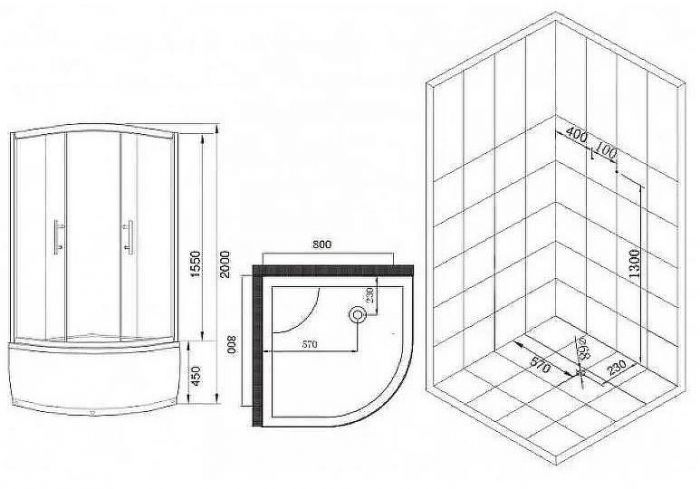 Душевой уголок Esbano ESR-8010 80x80 ESUGR8010 профиль Хром стекло рифленое