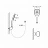 Душевой гарнитур Laguraty 2127 цвет Хром Белый