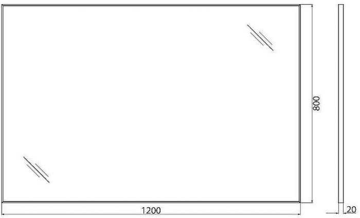 Зеркало BelBagno SPC-AL-1200-800 Хром