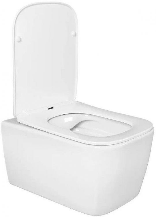 Комплект унитаза Aquatek Либра New AQ1148N-00 с инсталляцией WellWant Standart 50 WWISI1110B с сиденьем Микролифт и клавишей смыва Хром глянцевый