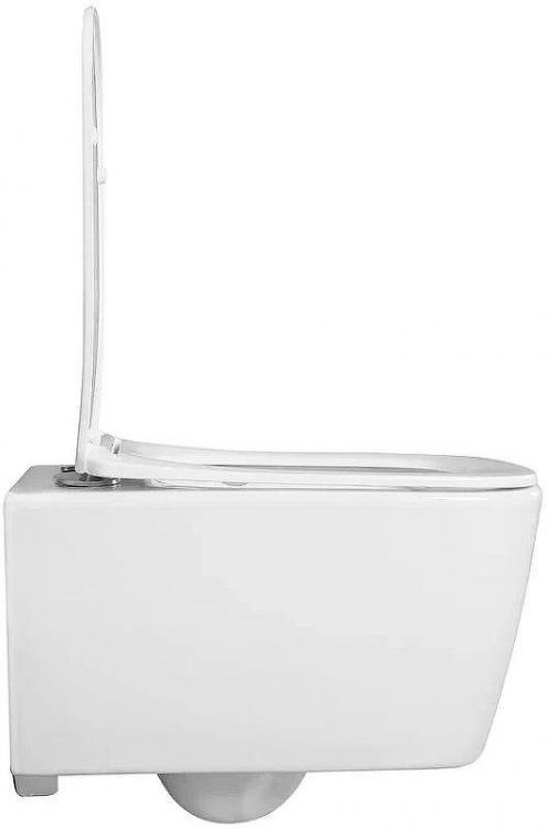 Комплект унитаза Aquatek Либра New AQ1148N-00 с инсталляцией WellWant Standart 50 WWISI1110B с сиденьем Микролифт и клавишей смыва Хром глянцевый