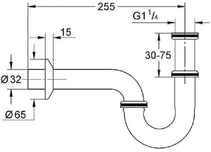 Сифон для раковины Grohe 28947000 Хром