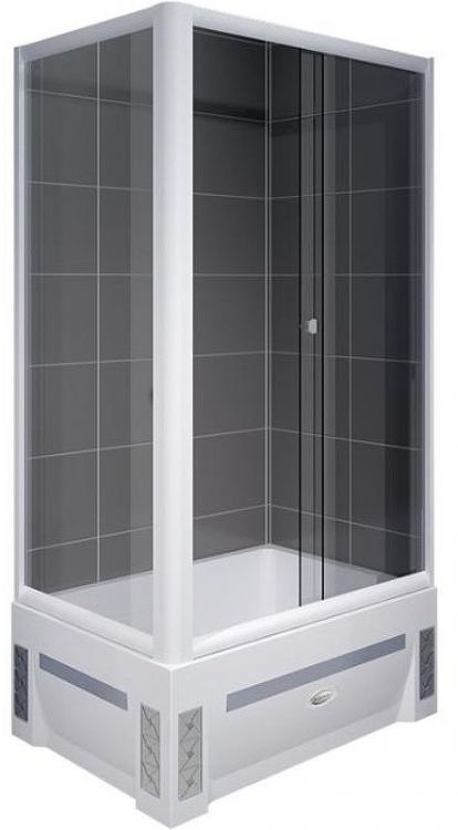 Душевой уголок Radomir Верчелли 119x81 R 1-03-1-2-0-0130 с поддоном профиль Белый стекло прозрачное