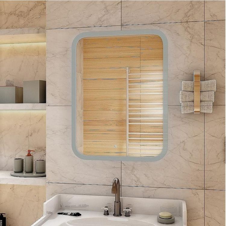 Зеркало Континент Glamour 700х800 ЗЛП4336 с подсветкой с сенсорным выключателем