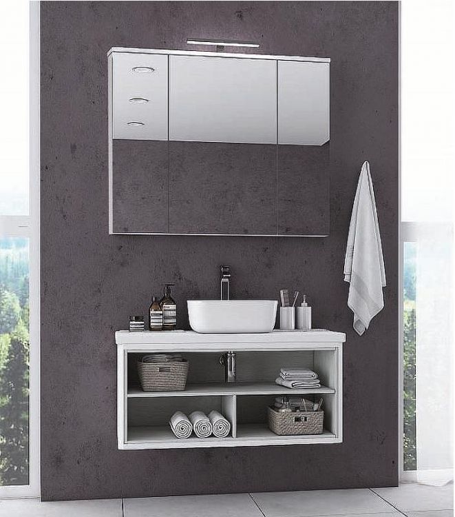 Тумба под раковину Aquaton Брук 100 1A201601BCDL0 подвесная Дуб латте