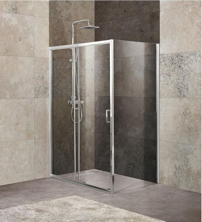 Душевой уголок BelBagno Unique 115x80 UNIQUE-AH-1-100/115-80-C-Cr профиль Хром стекло прозрачное