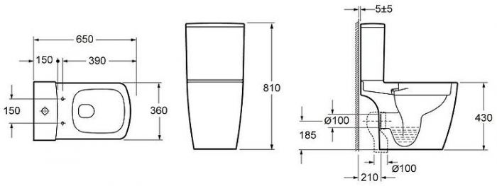 Унитаз компакт Lavinia Boho Aveo 330601CR цвет Белый глянцевый с бачком и сиденьем Микролифт