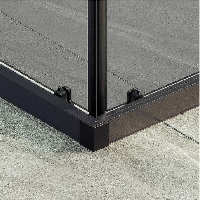 Душевой уголок Maybah Glass MGY-1334-6 1000x1000x1950 раздвижной профиль Черный стекло графитовое