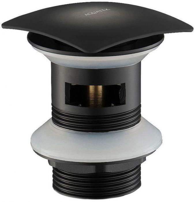 Донный клапан Aquatek AQ6004MB click-clack Черный матовый
