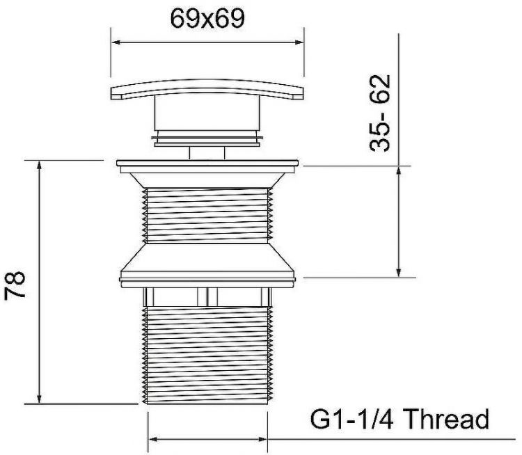 Донный клапан Aquatek AQ6004MB click-clack Черный матовый Донный клапан Aquatek AQ6004MB click-clack Черный матовый