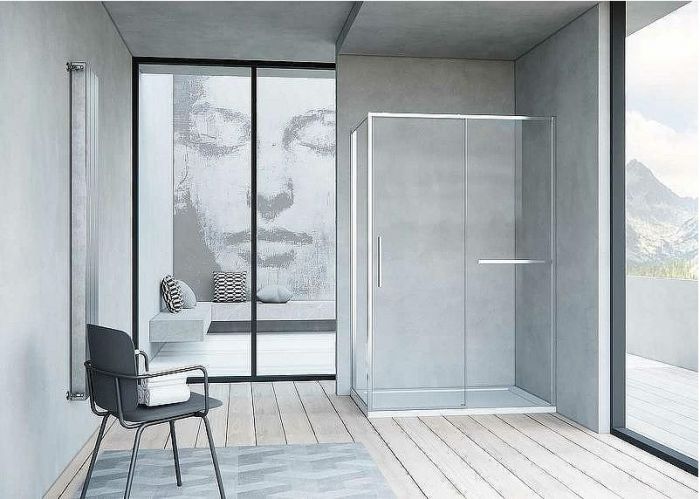 Душевой уголок Vincea Slim Soft 140x100 VSR-1SS1014CL профиль Хром стекло прозрачное