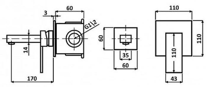 Смеситель для раковины ALMAes Liva TVZ-1842 Хром