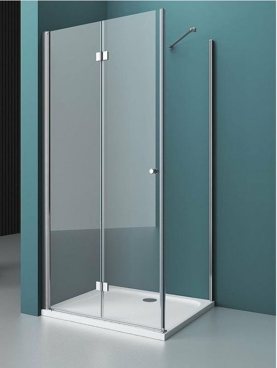 Душевой уголок BelBagno Albano 70х80 ALBANO-ASH-1-70/80-C-Cr профиль Хром стекло прозрачное