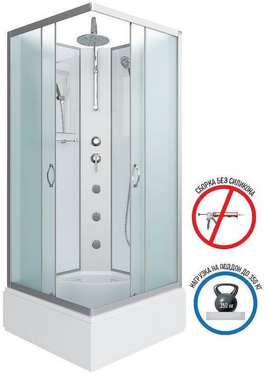 Душевая кабина Niagara Classic 90x90 NG-1108-14BKTG с гидромассажем