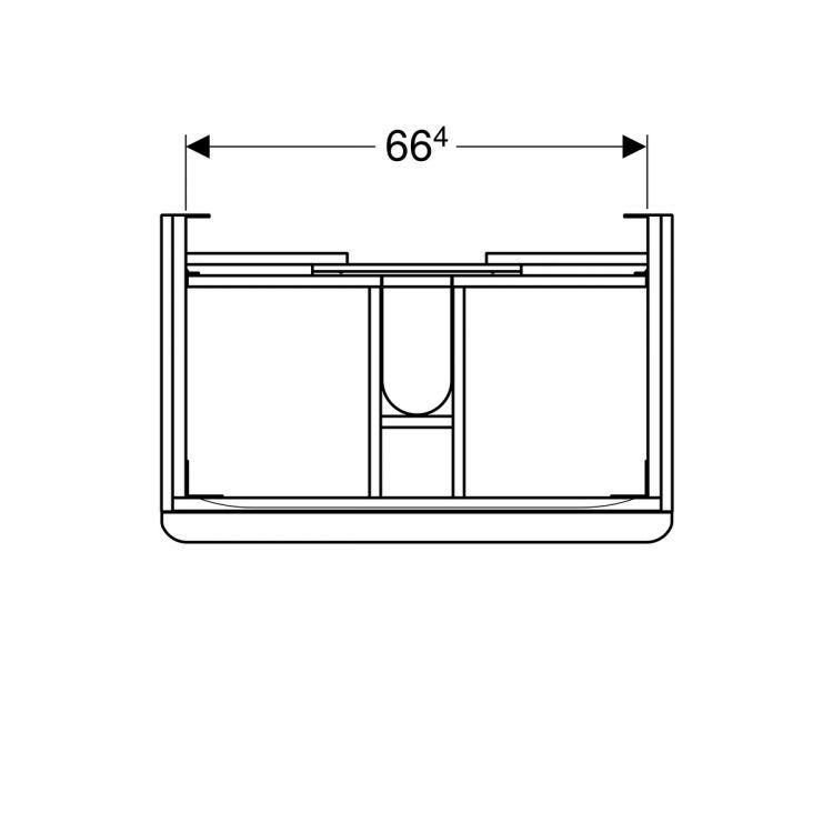 Тумба под раковину Geberit Smyle Square 75x61.7, песчаный глянец [500.353.JL.1]